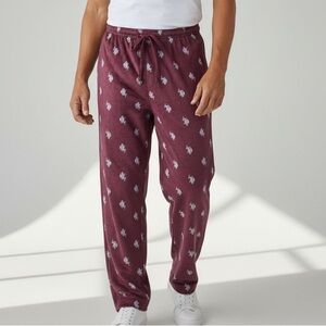 U.S. Polo Assn Blue Label Lounge Pants • Men’s L • Crushed Velvet Logo Sleepwear